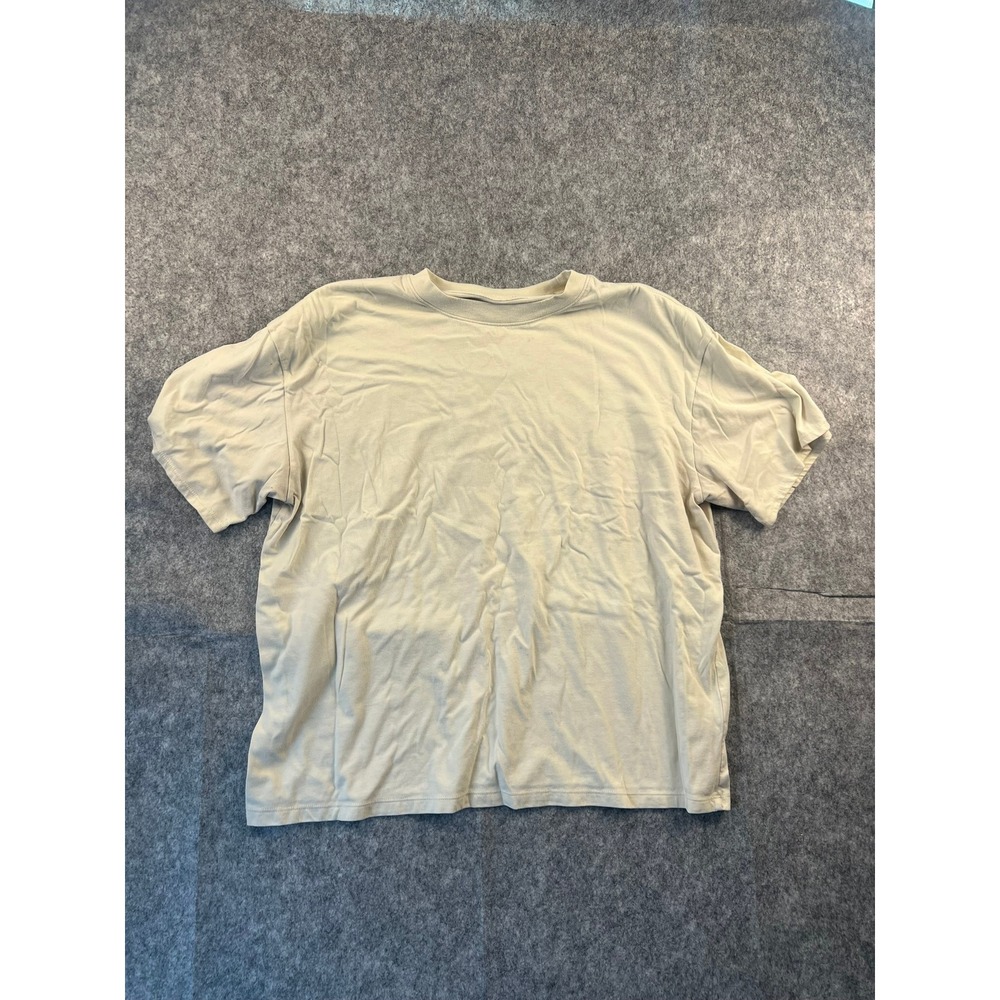 Essentials Fear of God T-Shirt XL Oversized Fit Beige Crew Neck Short Sleeve
